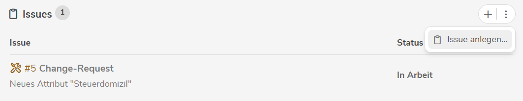 Issue Anlegen