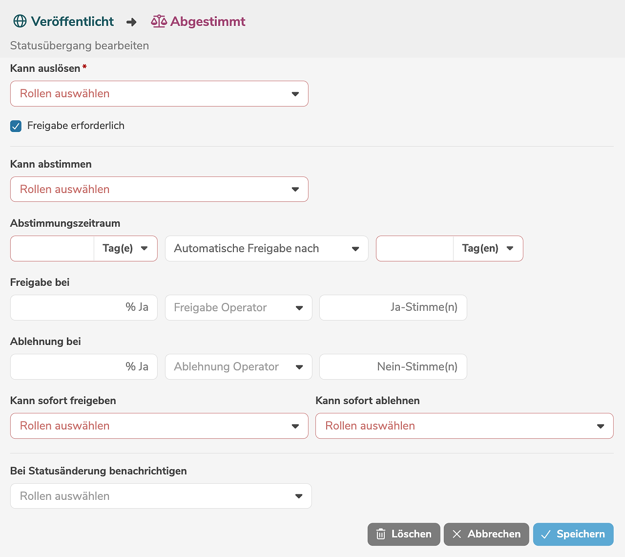 Freigabe Bearbeitenansicht