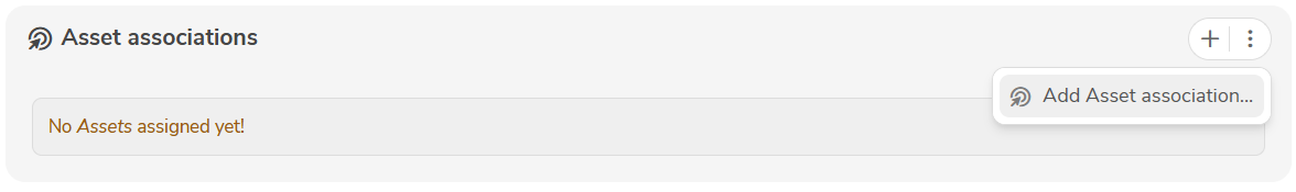 Asset association Add