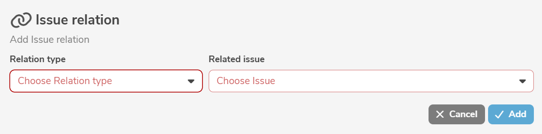 Issue relation Add