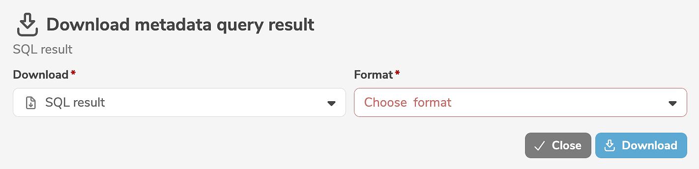 Metadata Query Download