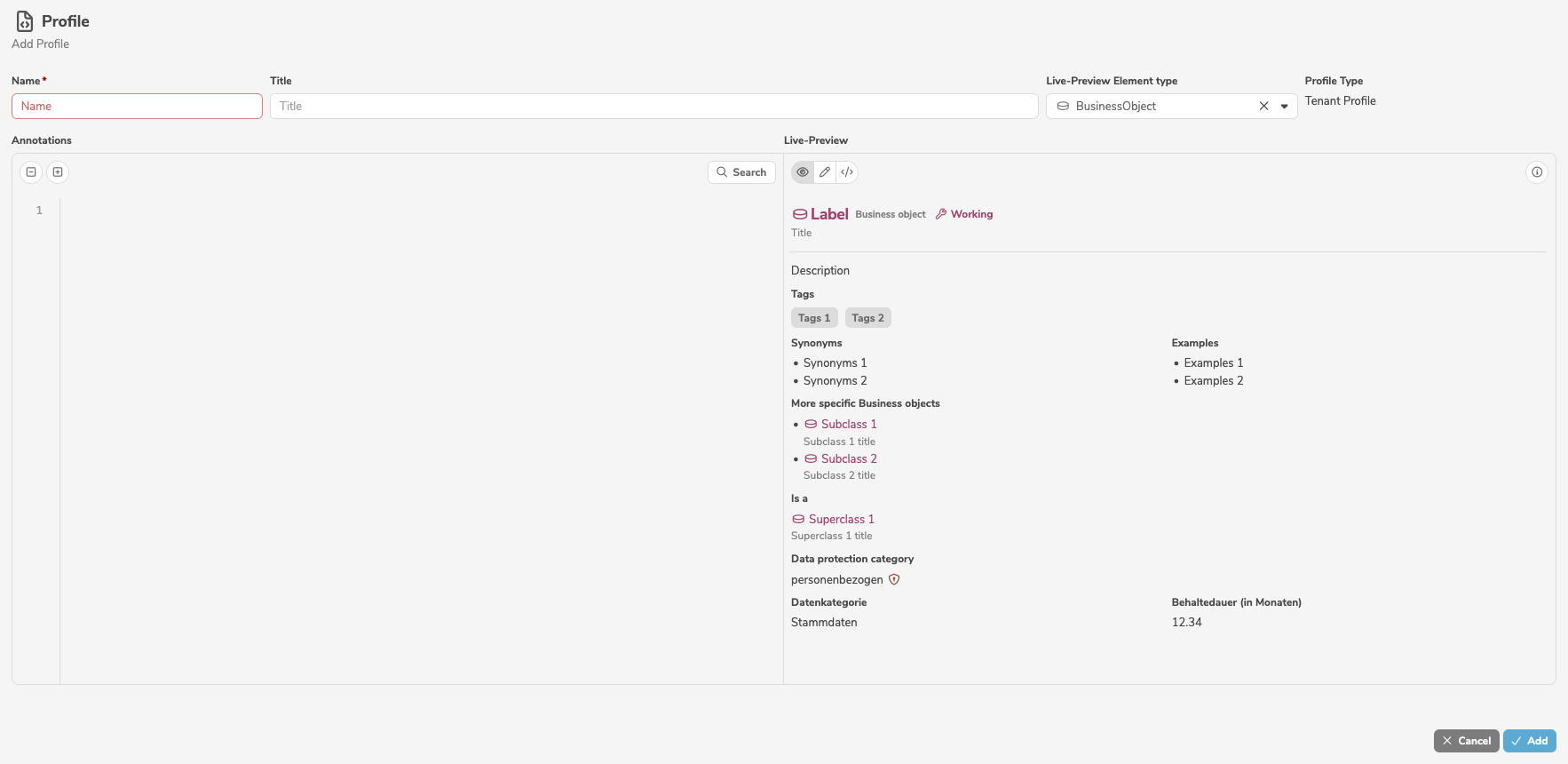 Create Profile